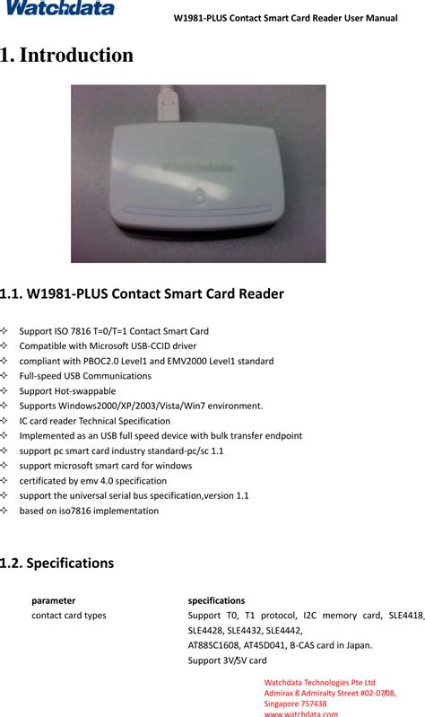 watchdata smart card reader|watch data lab.